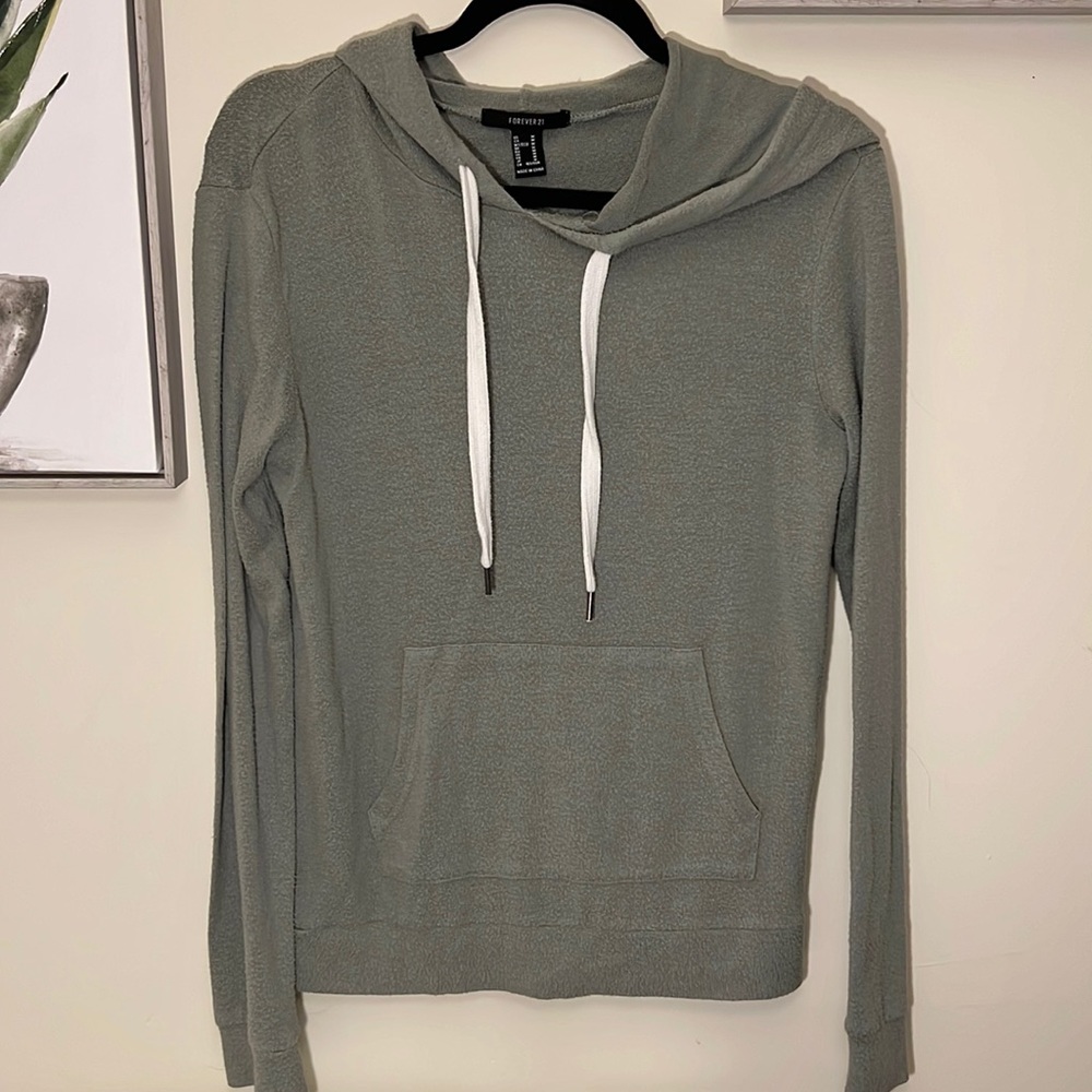 Light Blue/Gray Colored Forever 21 Hoodie